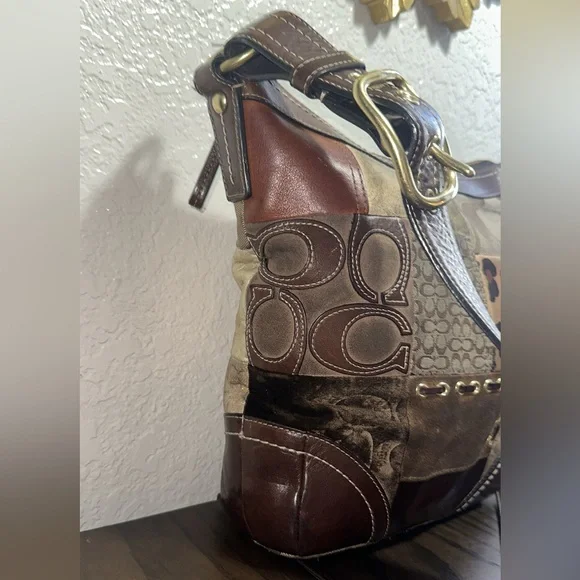 Coach Holiday Hobo Patchwork Shoulder Bag - Picture 3 of 12